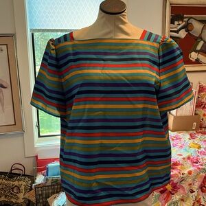Vintage 70’s Silky Striped Top! Size 18 ( vintage)